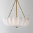 Maxim Bundt Semi Flush Mount in Whit Natural Aged Brass Finish Model: 22652WTNAB
