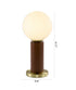 Bethel International 1 Light Black And Satin Brass Table Lamp With A White Glass Shade in Dark Oak & Satin Brass Finish Model: BTG102BR