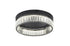 Bethel International 1 Light Black Dimmable LED Flush Mount With Clear Crystals in Satin Black Finish Model: GL448FM16BK