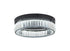 Bethel International 1 Light Black Dimmable LED Flush Mount With Clear Crystals in Satin Black Finish Model: GL448FM16BK