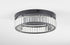 Bethel International 1 Light Black Dimmable LED Flush Mount With Clear Crystals in Satin Black Finish Model: GL448FM16BK