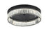Bethel International 1 Light Black Dimmable LED Flush Mount With Clear Crystals in Satin Black Finish Model: GL449FM20BK