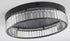 Bethel International 1 Light Black Dimmable LED Flush Mount With Clear Crystals in Satin Black Finish Model: GL449FM20BK