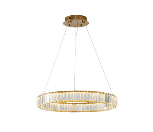 Bethel International 1 Light Clear Crystal Halo Chandelier Model: GL511C24CH