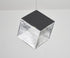 Bethel International 1 Light in Black Cubed Pendant With A Clear Distorted Glass Shade Model: GL445P8BK