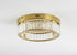 Bethel International 1 Light in Brass Dimmable LED Flush Mount With Clear Crystals Model: GL447FM14BR
