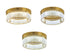 Bethel International 1 Light in Brass Dimmable LED Flush Mount With Clear Crystals Model: GL447FM14BR