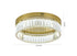 Bethel International 1 Light in Brass Dimmable LED Flush Mount With Clear Crystals Model: GL448FM16BR