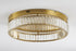 Bethel International 1 Light in Brass Dimmable LED Flush Mount With Clear Crystals Model: GL449FM20BR