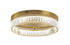 Bethel International 1 Light in Brass Dimmable LED Flush Mount With Clear Crystals Model: GL449FM20BR