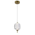 Bethel International 1 Light in Brass Dimmable LED Single Pendant With A Clear PC Shade Model: GL456P7BR