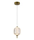 Bethel International 1 Light in Brass Dimmable LED Single Pendant With A Clear PC Shade Model: GL456P7BR