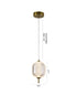 Bethel International 1 Light in Brass Dimmable LED Single Pendant With A Clear PC Shade Model: GL456P7BR