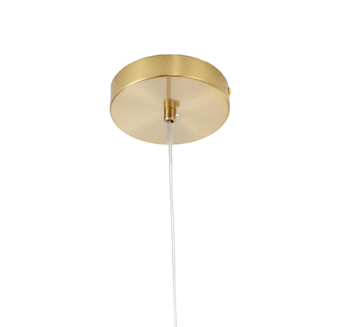 Bethel International 1 Light in Brass Steel Single Pendant With Clear Crystal Beaded Ball Model: GL458P6BR