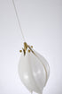 Bethel International 1 Light in Bronze Single Pendant With A Cream Ceramic Flower Model: ZA42P5BR