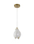 Bethel International 1 Light in Bronze Single Pendant With A Cream Ceramic Flower Model: ZA42P5BR
