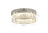 Bethel International 1 Light in Chrome Dimmable LED Flush Mount With Clear Crystals Model: GL447FM14CH