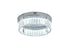 Bethel International 1 Light in Chrome Dimmable LED Flush Mount With Clear Crystals Model: GL447FM14CH