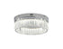 Bethel International 1 Light in Chrome Dimmable LED Flush Mount With Clear Crystals Model: GL447FM14CH