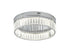 Bethel International 1 Light in Chrome Dimmable LED Flush Mount With Clear Crystals Model: GL448FM16CH
