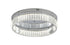 Bethel International 1 Light in Chrome Dimmable LED Flush Mount With Clear Crystals Model: GL449FM20CH