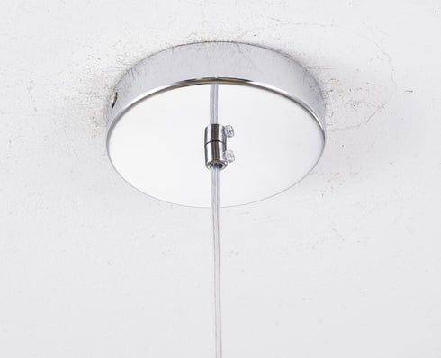 Bethel International 1 Light in Chrome Steel Single Pendant With Clear Crystal Beaded Ball Model: GL458P6CH