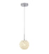 Bethel International 1 Light in Chrome Steel Single Pendant With Clear Crystal Beaded Ball Model: GL458P6CH