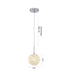 Bethel International 1 Light in Chrome Steel Single Pendant With Clear Crystal Beaded Ball Model: GL458P6CH