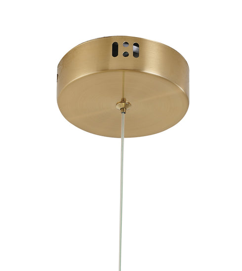 Bethel International 1 Light in Gold LED Pendant With A White Glass Shade Model: DLS115P23G