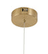 Bethel International 1 Light in Gold LED Pendant With A White Glass Shade Model: DLS115P23G