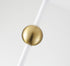 Bethel International 1 Light in Gold LED Pendant With A White Glass Shade Model: DLS116P23W