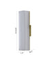 Bethel International 1 Light in Matte Brass LED Wall Sconce With A Clear Frosted Glass Shade Model: BLT104W15BR