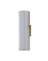 Bethel International 1 Light in Matte Brass LED Wall Sconce With A Clear Frosted Glass Shade Model: BLT104W15BR