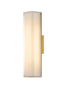 Bethel International 1 Light in Matte Brass LED Wall Sconce With A Clear Frosted Glass Shade Model: BLT104W15BR