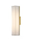 Bethel International 1 Light in Matte Brass LED Wall Sconce With A Clear Frosted Glass Shade Model: BLT104W15BR