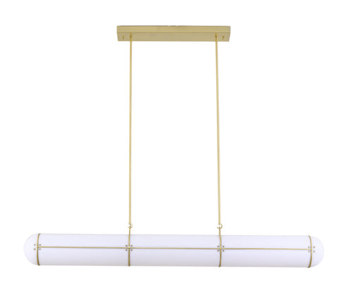 Bethel International 1 Light in Satin Brass LED pendant With A Clear Frosted Glass Shade Model: BLT109BR