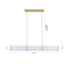 Bethel International 1 Light in Satin Brass LED pendant With A Clear Frosted Glass Shade Model: BLT109BR