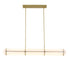 Bethel International 1 Light in Satin Brass LED pendant With A Clear Frosted Glass Shade Model: BLT109BR