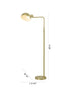 Bethel International 1 Light in Satin Brass Metal Floor Lamp With A Metal Shade Model: BTG105FBR