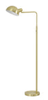Bethel International 1 Light in Satin Brass Metal Floor Lamp With A Metal Shade Model: BTG105FBR
