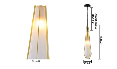 Bethel International 1 Light Pendant Model: LC06P6G
