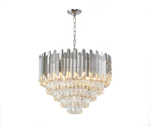 Bethel International 11 Light Chrome Stainless Steel Frame Chandelier Model: GL408C24CH