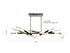 Bethel International 12 Light Dimmable Shiny Nickel Stainless Steel LED Chandelier With Clear Snowflake Crystals in Satin Brass Finish Model: FER01C60SHN