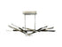 Bethel International 12 Light Dimmable Shiny Nickel Stainless Steel LED Chandelier With Clear Snowflake Crystals in Satin Brass Finish Model: FER01C60SHN