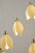 Bethel International 12 Light in Bronze Single Pendant With Cream Ceramic Flowers Model: ZA43C24BR