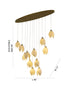 Bethel International 12 Light in Bronze Single Pendant With Cream Ceramic Flowers Model: ZA44C48BR