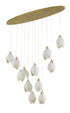 Bethel International 12 Light in Bronze Single Pendant With Cream Ceramic Flowers Model: ZA44C48BR
