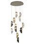 Bethel International 12 Light in Chrome Chandelier With Clear Smoke And Amber Glass Accents Model: ZP144C24CH