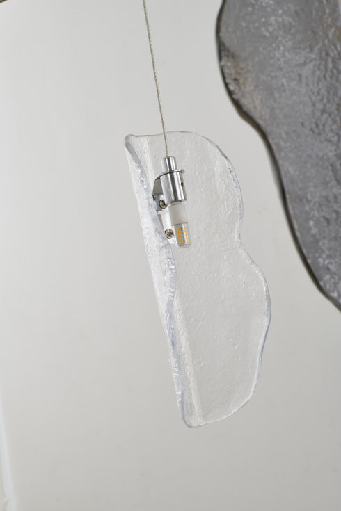 Bethel International 12 Light in Chrome Chandelier With Clear Smoke And Amber Glass Accents Model: ZP144C24CH