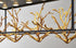 Bethel International 12 Light in Matte Black Pendant With Gold Branch Accents Model: KA02C38G